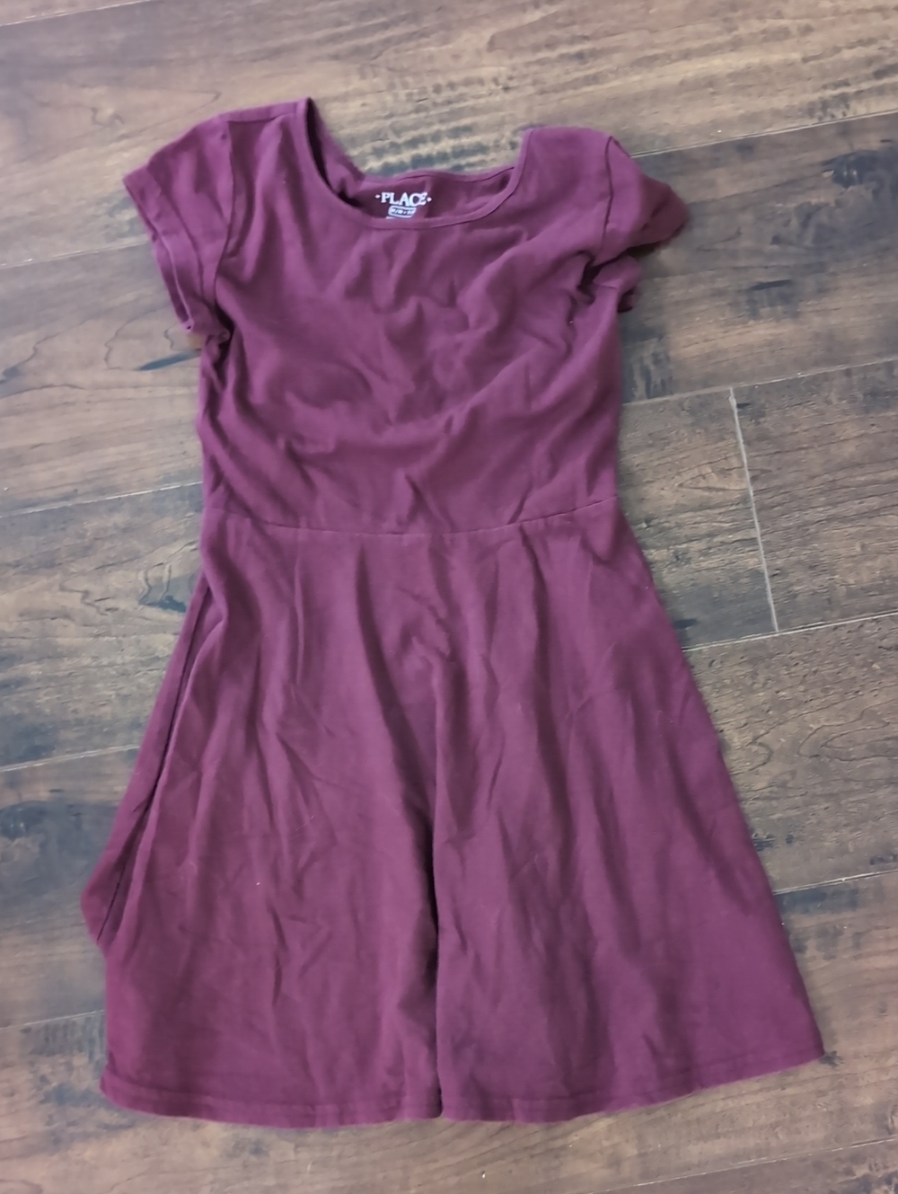 The Children's Place Maroon Short-Sleeve Fit & Flare Mini Dress